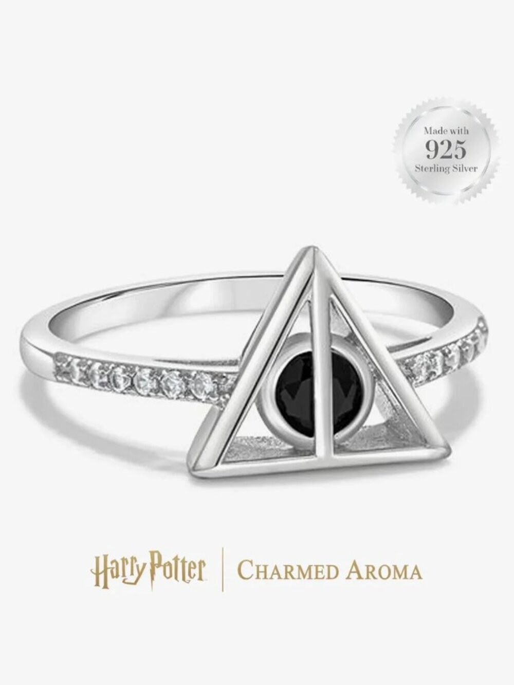 Harry Potter Deathly Hallows ring, Charmed Aroma 925 Sterling Silver